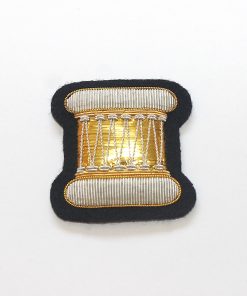 Alternative view of Gold & Silver on Black, Drummers Trade Badge