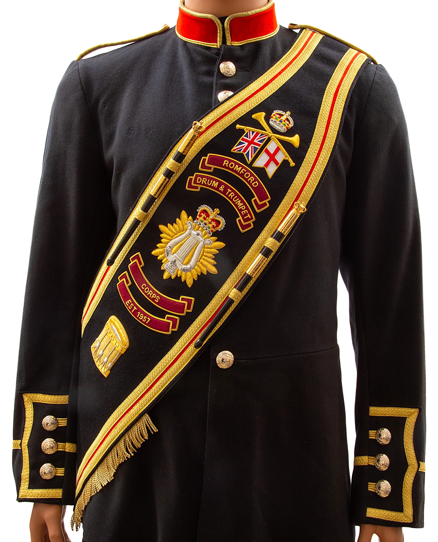 Hand Embroidered, Drum Majors Dress Belts (or Sashes)