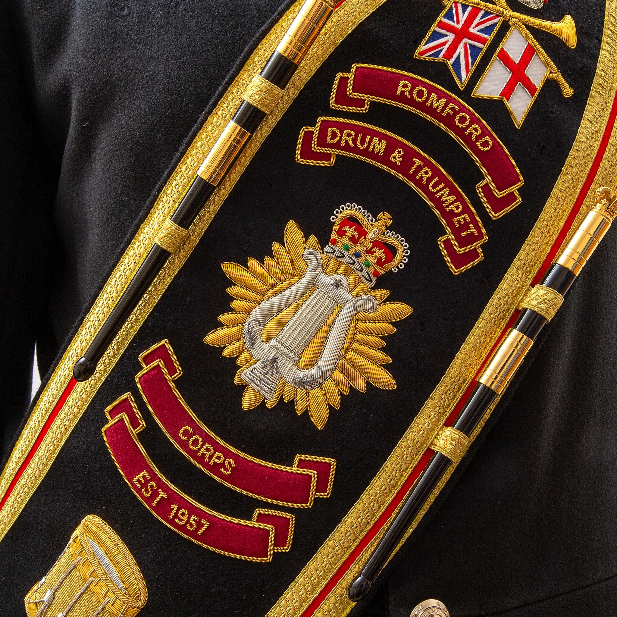 Hand Embroidered, Drum Majors Dress Belts (or Sashes) - Image 4