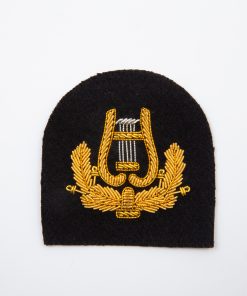 Large Hand Embroidered Gold on Black Musicians Badge